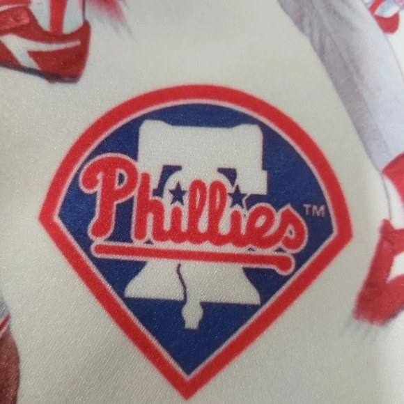 Vintage MLB Philadelphia Phillies Baseball Ralph Marlin Neck Tie, Red/White/Blue - Picture 5 of 7